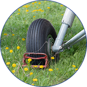 Matco aircraft brake assembly featuring a dual-piston caliper and organic brake pads for experimental planes.