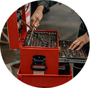 Matco aircraft hydraulic master cylinder with integrated reservoir and black rubber boot for kit planes.